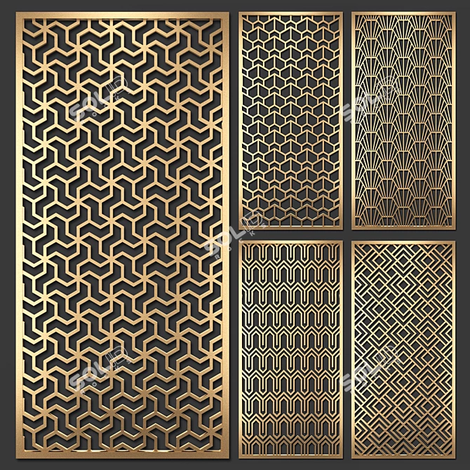 Geometric Decorative Partition 3D model image 1