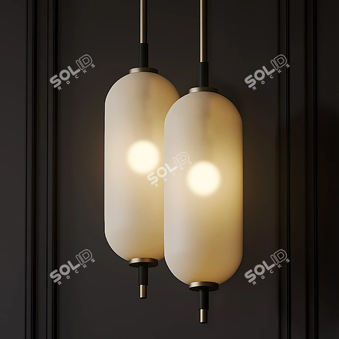 Elegant Pierce Pendant: Illuminate Your Space 3D model image 1