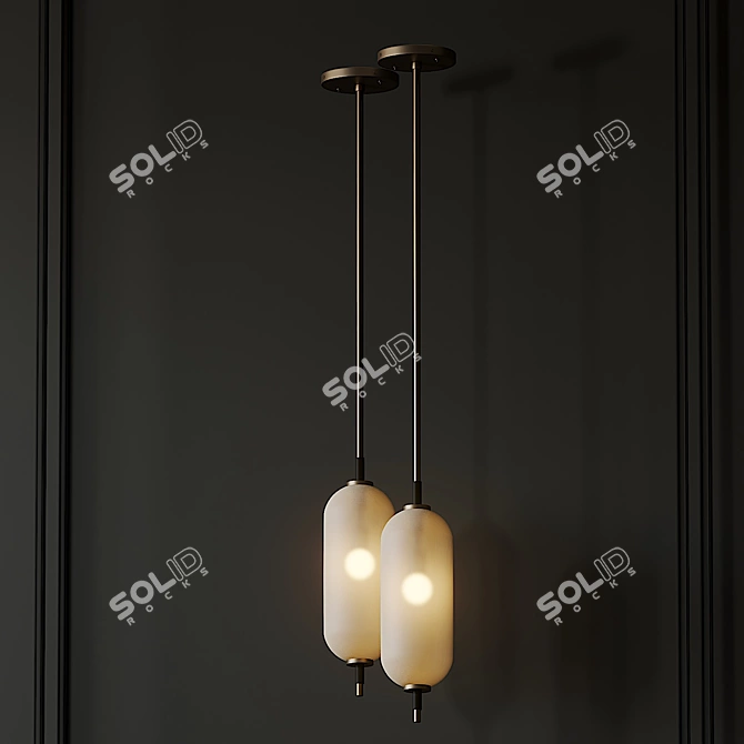 Elegant Pierce Pendant: Illuminate Your Space 3D model image 3