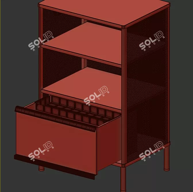 IKEA BEKANT Mesh Storage Unit 3D model image 3