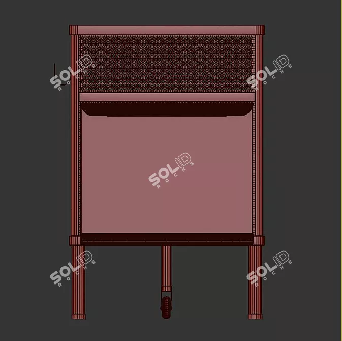Sleek Mesh Black Storage Unit 3D model image 3