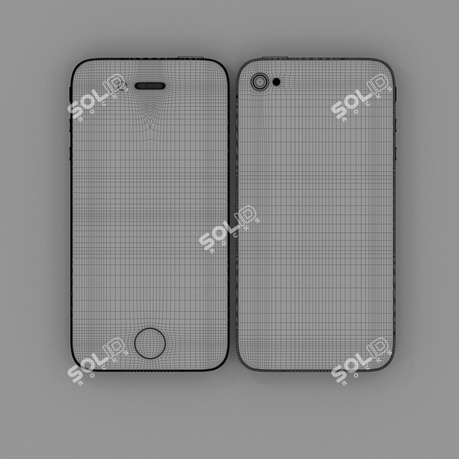 Vintage Apple iPhone 4S 3D model image 2