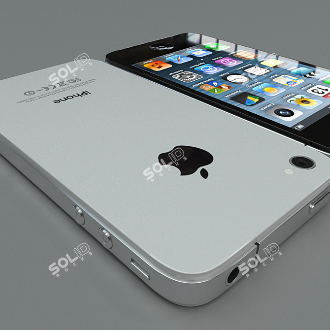 Vintage Apple iPhone 4S 3D model image 3