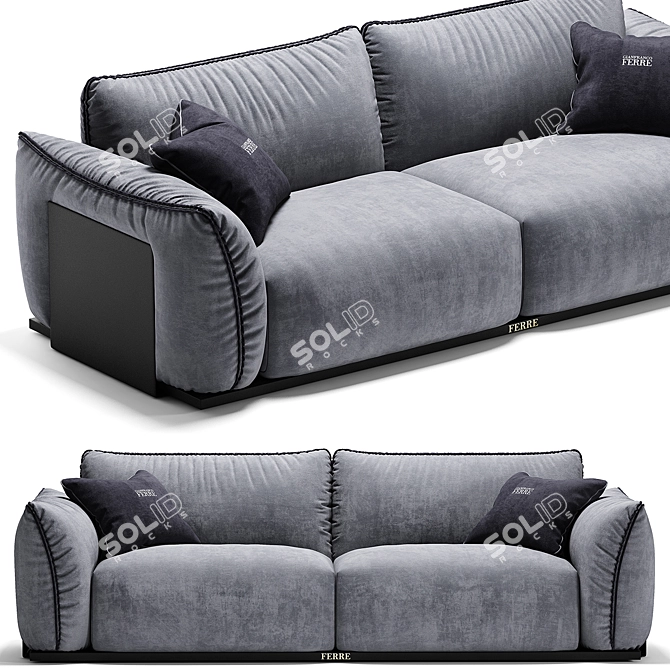 Gianfranco Ferre Home Clapton Sofa: Opulent Elegance for Your Living Space 3D model image 1