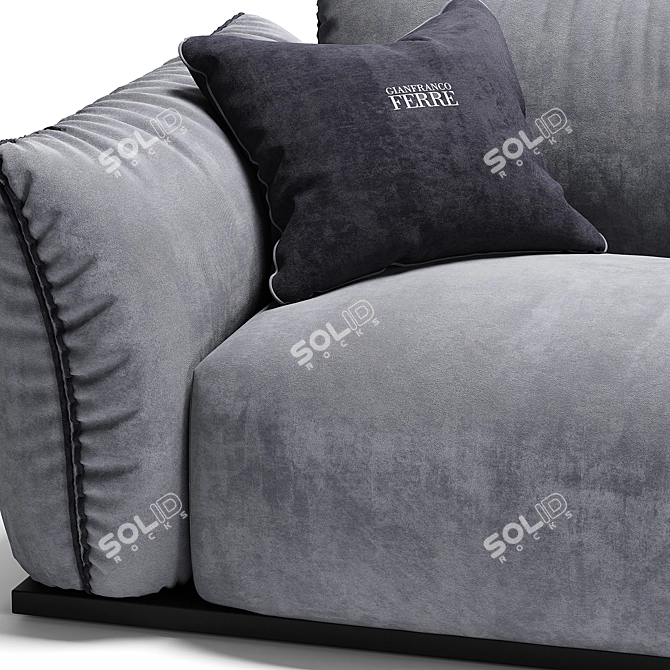 Gianfranco Ferre Home Clapton Sofa: Opulent Elegance for Your Living Space 3D model image 2