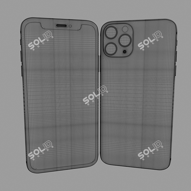 Sleek 2019 iPhone 11 Pro 3D model image 2