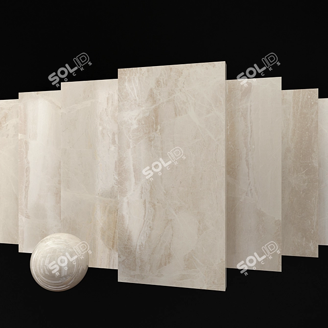 Verona Beige Marble Slab 3D model image 1