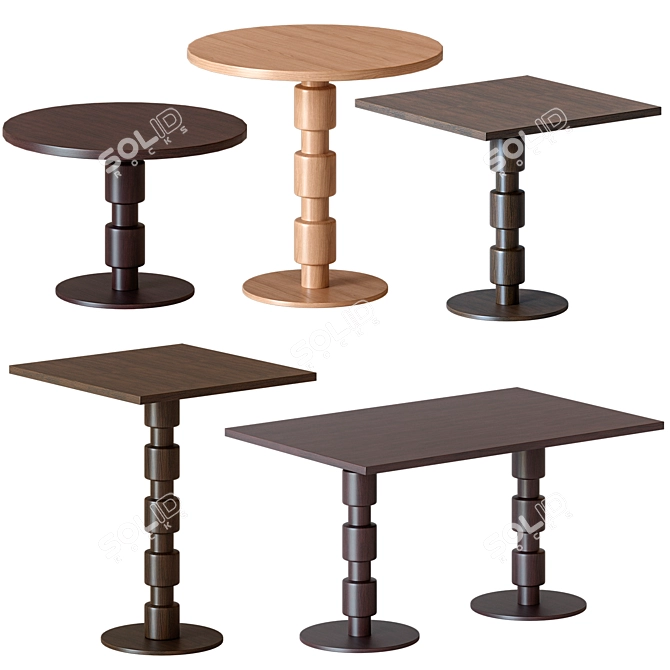 Italian Design Tirolo Berlino Tables 3D model image 1