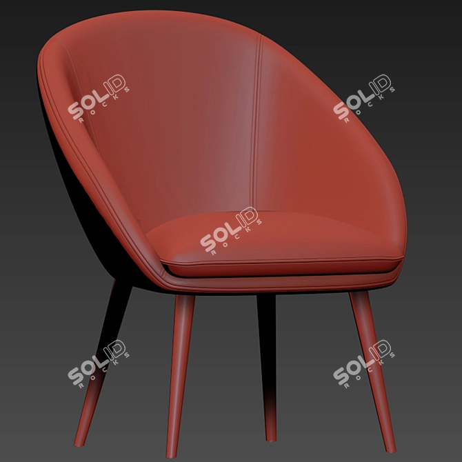 Contemporary Armchair 02 - ODM & OEM 3D model image 3