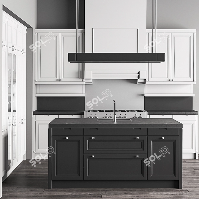 AGA Mercury 48 Dual Fuel: Elegant Kitchen Upgrade 3D model image 2