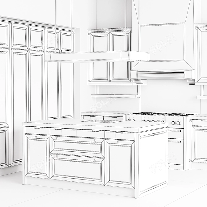 AGA Mercury 48 Dual Fuel: Elegant Kitchen Upgrade 3D model image 3