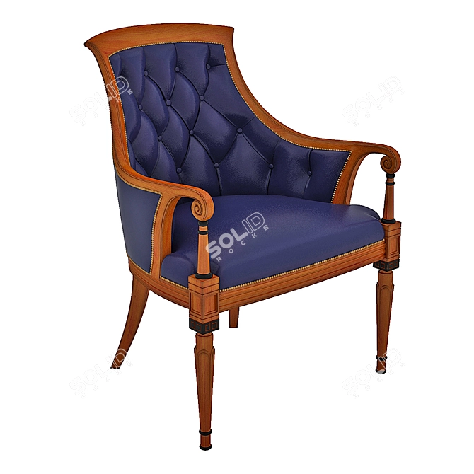 Italian Luxury: Colombostile Solferino Armchair 3D model image 1