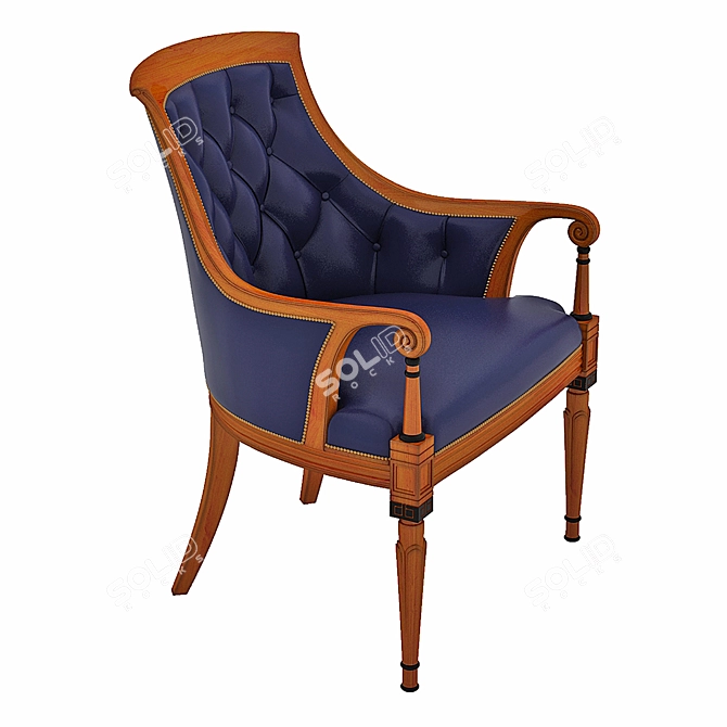 Italian Luxury: Colombostile Solferino Armchair 3D model image 2