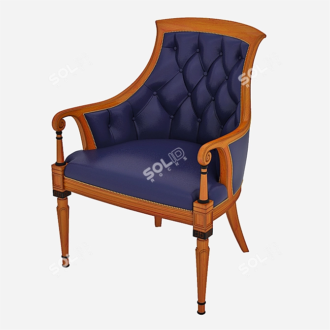 Italian Luxury: Colombostile Solferino Armchair 3D model image 3