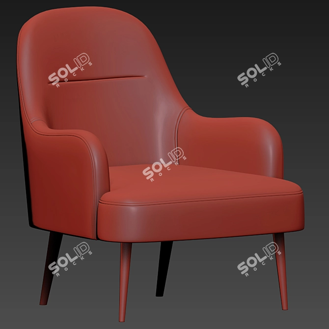 Modern Comfort: Nuevo Lounge Chair 3D model image 3