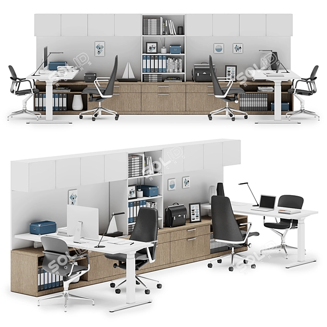 Herman Miller Private Office: Modern Workspace Solution 3D model image 1