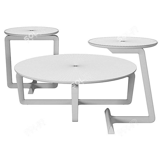 Elegant and Versatile Fidelio Round Tables 3D model image 3