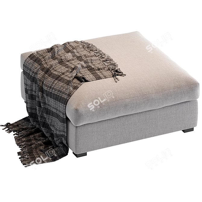 Stamford Puff - Stylish and Versatile Ottoman 3D model image 2