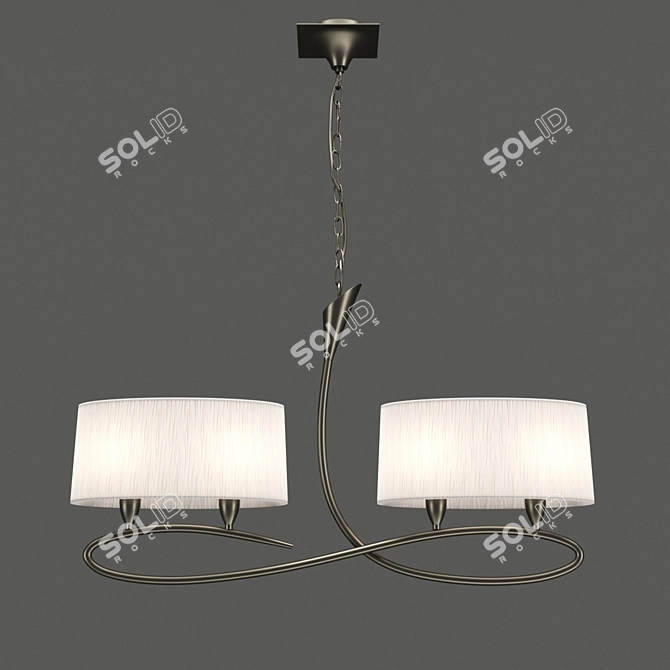 Elegant Lua Chandelier: Exclusive OM Design 3D model image 1