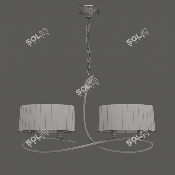Elegant Lua Chandelier: Exclusive OM Design 3D model image 2