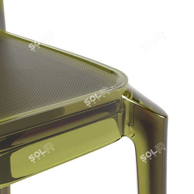 Pedrali Blitz 640 Chair: Sleek Design & Multimaterial Construction 3D model image 2