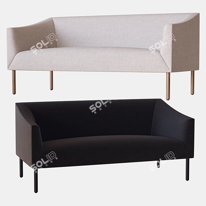 Elegant Bankside Sofa: B&B Italia 3D model image 1