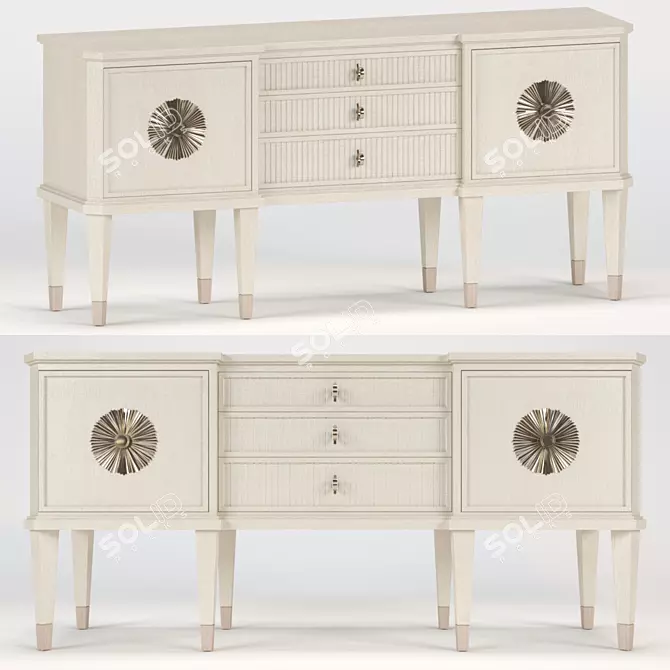 Elegant Bernhardt Allure Sideboard 3D model image 1