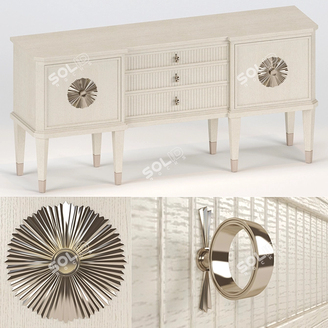 Elegant Bernhardt Allure Sideboard 3D model image 2