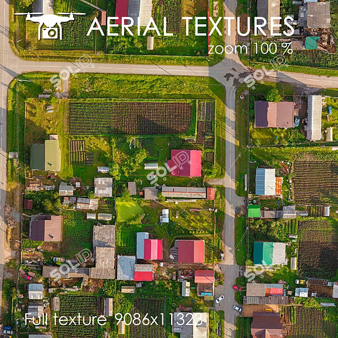 Aerial Country Plot Texture 3D model image 3