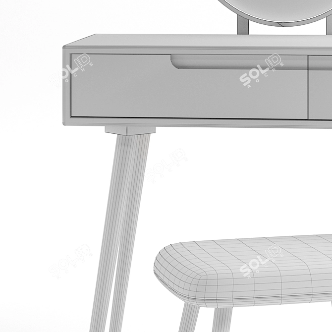 Glamourize Your Space - Dressing Table Set 3D model image 3