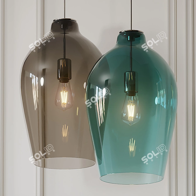 Modern Elegance: Prescott Pendant 3D model image 1