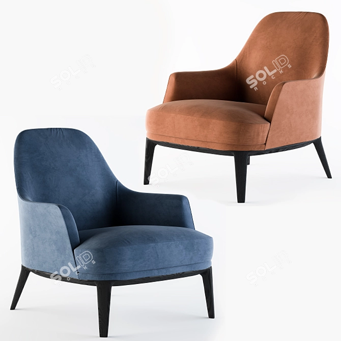 Elegance Defined: Poliform Jane Armchair 3D model image 1