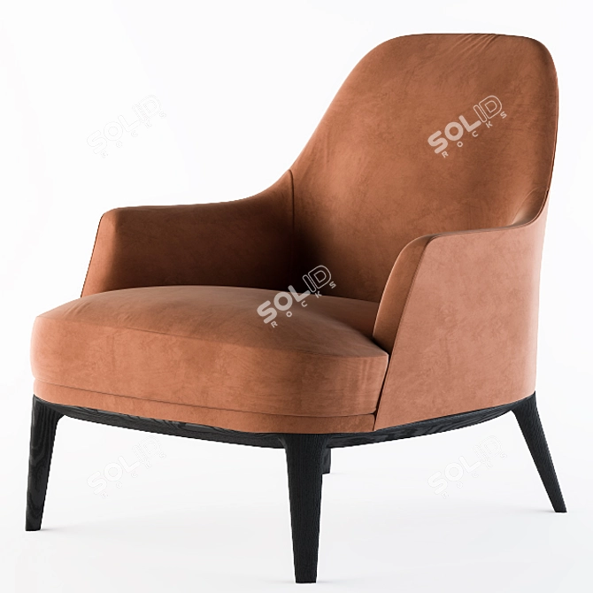 Elegance Defined: Poliform Jane Armchair 3D model image 2