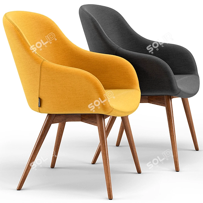 Elegant Gilly Dining Chair: Modern Design & Comfort 3D model image 1