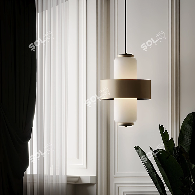 Luxury Melrose Pendant by Bullard 3D model image 3