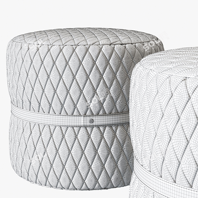 Conga Pouf: Stylish and Versatile Seating 3D model image 3