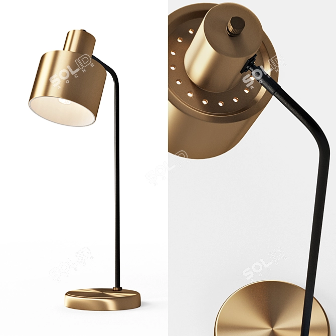 Golden Glow Desk Lamp 3D model image 1
