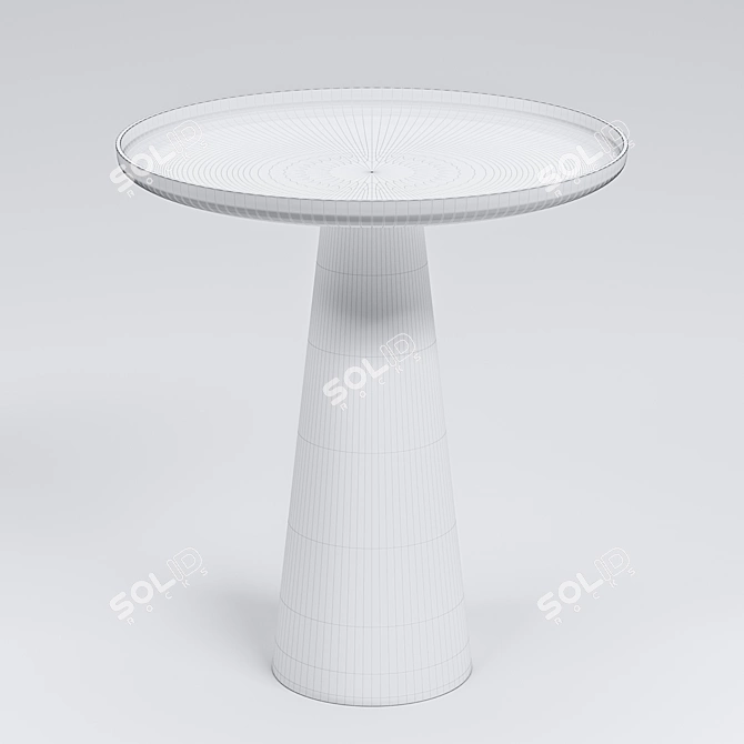 Elegant Brass Side Table: Plateau Uno 3D model image 3