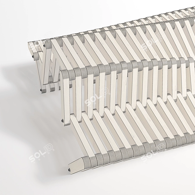 Parametric Wooden Bench 3D model image 3