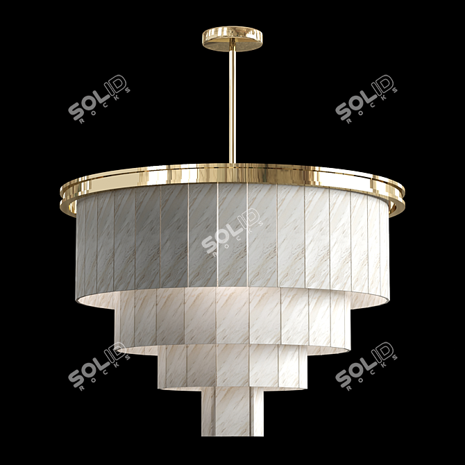 Elegant Derby Chandelier 3D model image 1