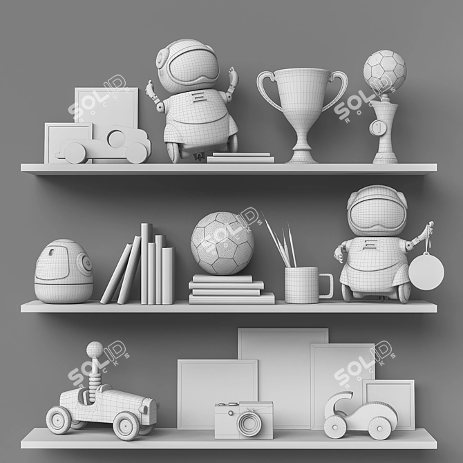 Interactive Toys and Decor Set 3D model image 3
