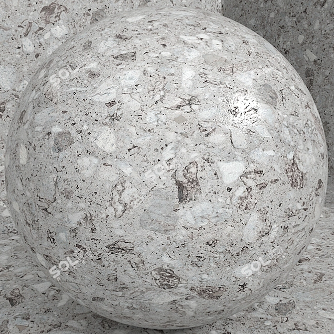 Title: Seamless Stone & Terrazzo Set - 122 Variations 3D model image 2