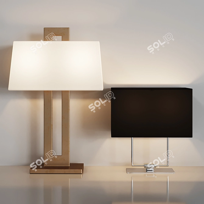 Modern Geometric Table Lamp 3D model image 1