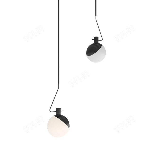 Versatile Baluna Ceiling Light 3D model image 2