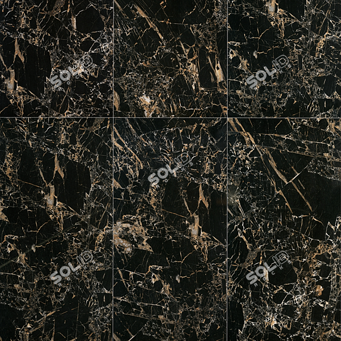 TigerBlack Porcelain Tiles - Bold & Sleek 3D model image 1