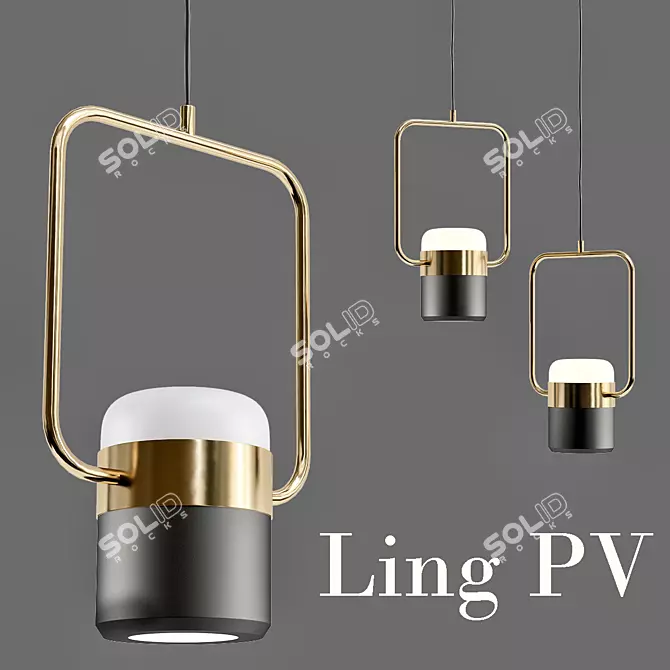 SeedDesign Ling_PV: Modern Millimeter Precision Pendant Light 3D model image 1