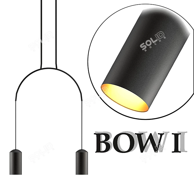 Sleek Modern Bow-I Sculpture 3D model image 1