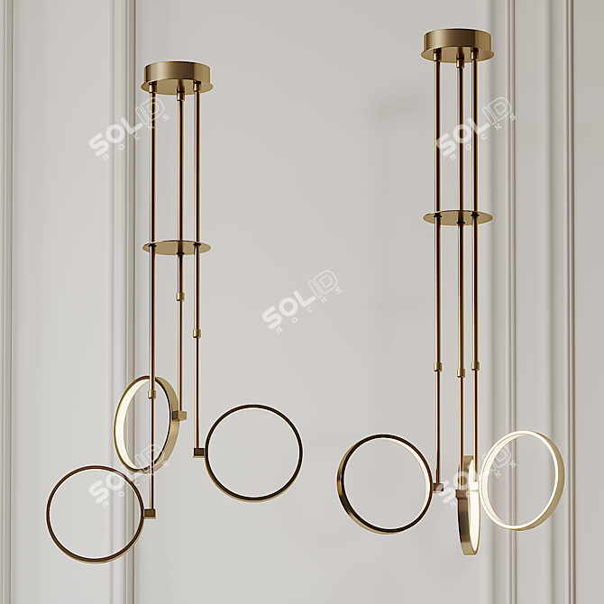 Modern LED Chandelier | Bonham Pendant 3D model image 1