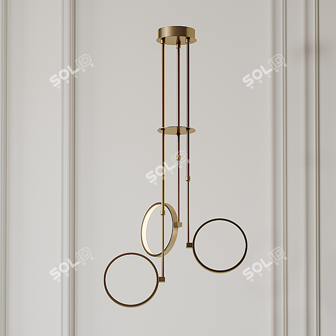 Modern LED Chandelier | Bonham Pendant 3D model image 3