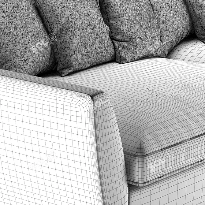 Modern Furman Divan - Bronx 3D model image 3